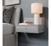Core Products Pair of Kelly Wall Hanging One Drawer Bedside Cabinets in Grey Core Products Grey
