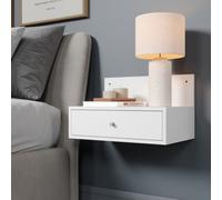 Core Products Pair of Kelly Wall Hanging One Drawer Bedside Cabinets in White Core Products White