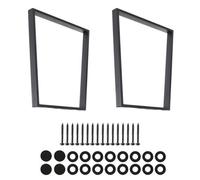 Core Products Pair Of Large Black Angular Legs Industrial Design - For Diy, Furniture, Tables