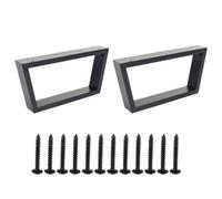 Core Products Pair Of Medium Black Angular Legs Industrial Design - For Diy, Furniture, Tables