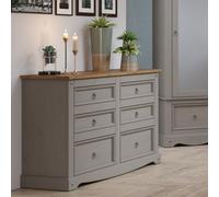 Corona Grey 3+3 Drawer Wide Chest