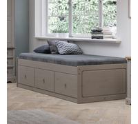 Core Products Premium Corona Grey Cabin Bed, 3'0" Single Bed, Grey Waxed Pine H55.0Cm X W100.0Cm X D195.6Cm