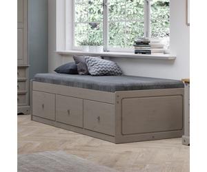 Core Products Premium Corona Grey Cabin Bed, 3'0" Single Bed, Grey Waxed Pine H55.0Cm X W100.0Cm X D195.6Cm