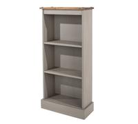 Corona Grey 3 Tier Low Narrow Bookcase