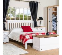 Core Products Premium Corona White Double 4'6" Slatted Low-End Bedstead