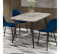 Core Products Rectangular Dining Table 120cm - Modern 4 - 6 Seater Spacious Kitchen Table in Grey Core Products Grey