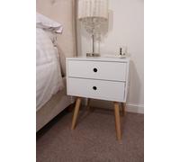 Core Products Options 2 Drawer Bedside Cabinet, White