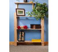 Core Products Solid Pine 3 Shelf Slatted Storage Unit - Natural Pine Wood in Light Oak Core Products Light Oak