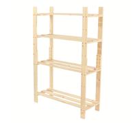 Core Products Solid Pine 4 Shelf Slatted Storage Unit - Natural Pine Wood in Light Oak Core Products Light Oak