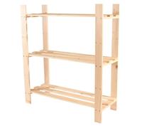 Core Products 3 Shelf Pine Slatted Storage Unit - Pre Sanded Solid Pine