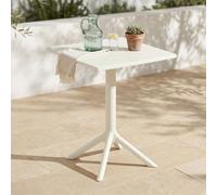 Core Products Square Plastic Garden Bistro Table, White