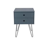 Core Products Telford 2-Drawer Premium Bedside Cabinet - blue