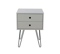 Core Products Telford 2-Drawer Premium Bedside Cabinet - grey