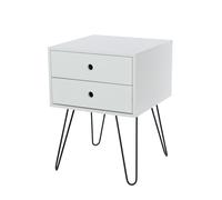 Core Products Telford 2-Drawer Premium Bedside Cabinet - white