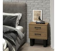 Core Products Texas 2-Drawer Bedside Cabinet - antique waxed pine