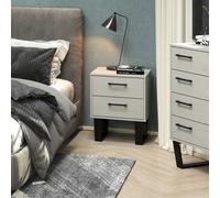 Core Products Texas 2-Drawer Bedside Cabinet - grey waxed pine
