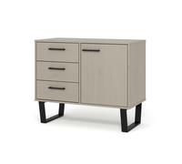 Core Products Sideboard Texas - 1 Door, 3 Drawers - Grey - H73.6 x W90 x D43 cm