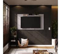Lido Extendable Fixed TV Wall Panel Grey Oak Effect, white