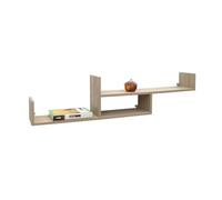 Core Products, Tweed Floating Two Tier Wall Shelf - Oak Effect