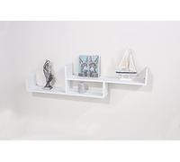 Core Products, Tweed Floating Two Tier Wall Shelf - Matt White