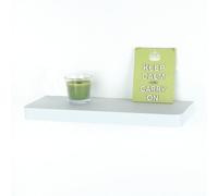 Core Products Arran Large Chunky Floating Shelf Kit, White Shelving, Foil-Wrapped Finish