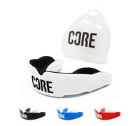 CORE Protection Mouth Guard with Case Slim Fit Gum Shield Suitable for Kids, Teens & Adults for All Contact Sports, BMX, Scooters & Skateboarding - White