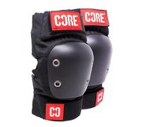 Core Protection Street Elbow Pads Suitable for Kids, Teens & Adults Elbow Protection for Skateboarding, Scooters & Skating Adjustable Pads Black/Red - XSmall