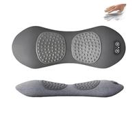 Core Relief 3 in 1 Back Massager, Electric Lumbar Support Pillow with Heated, Vibration and Traction, Smooth Spine Triple Fusion Massager for Bed and Chair(Gray)