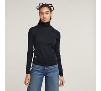 Core Slim Turtle Knitted Sweater - Dark blue - Women XXS