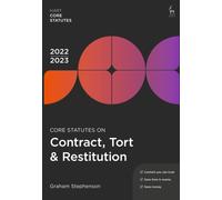 Core Statutes on Contract, Tort & Restitution 2022-23