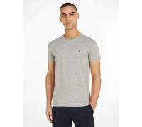 Core Stretch Cotton T-Shirt in Slim Fit with Crew Neck grey