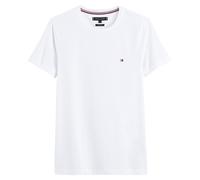 Core Stretch Cotton T-Shirt in Slim Fit with Crew Neck White