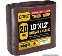 Core Tarps Extreme Heavy Duty 20 Mil Tarp Cover Waterproof UV Resistant Rip and Tear Proof Poly Tarpaulin with Reinforced Edges for Roof Camping