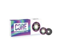 CORE Titanium Skate Bearings - Pack of 8 Premium Sealed 608 Bearings for Skateboards, Longboards, Stunt Scooters and Roller Skates- MultiColoured (8 Pack, Titanium)