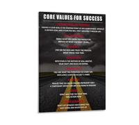 Core Values For Success AffirmationsWall Art Prints Neutral Vintage Canvas Posters for Stylish Living Room And Bedroom Decor20x30inch(50x75cm)