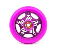 CORE Vent Stunt Scooter wheels - 110mm Spoked Ultra Light Wheel with ABEC 9 Bearings Alloy Core wheel (Replacement Pro Scooter Wheels) - Purple