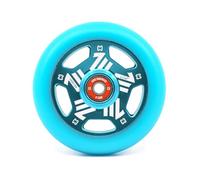 CORE Vent Stunt Scooter wheels - 110mm Spoked Ultra Light Wheel with ABEC 9 Bearings Alloy Core wheel (Replacement Pro Scooter Wheels) - Teal