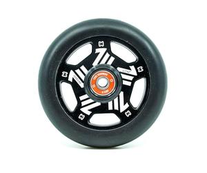 CORE Vent Stunt Scooter wheels - 110mm Spoked Ultra Light Wheel with ABEC 9 Bearings Alloy Core wheel (Replacement Pro Scooter Wheels) - Black