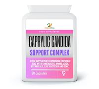 Core Vital Caprylic Candida Support Complex for Women, Food Supplement with Caprylic Acid, Garlic, Rosemary, Aloe Vera, Probiotics and Zinc, 60 Capsules
