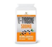 Core Vital L-Tyrosine 500mg, Amino Acid Supplement, Cognitive Performance Support, 120 Capsules, Hydroxypropyl Methylcellulose