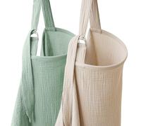 Coreeky 2 Pack Muslin Nursing Cover for Breastfeeding, Soft & Breathable 100% Cotton Breastfeeding Cover up with Adjustable Neck Strap, Multi-use Nursing Apron & Baby Carseat Canopy