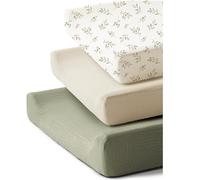 Coreeky Muslin Changing Mat Covers for Girls and Boys 100% Soft Cotton Breathable Changing Mats for Baby Room (Spring Meadow)