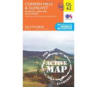 Coreen Hills & Glenlivet Map | Weatherproof | Bennachie, Ladder Hills, Insch & Rhynie | Ordnance Survey | OS Explorer Active Map OL62 | Scotland | Walks | Hiking | Maps | Adventure: 62