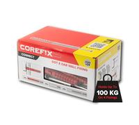 Corefix 24 x 120mm Heavy Duty Dot & Dab Wall Fixings - Plasterboard Over Blockwork Wall Plugs & Screws - For TV Wall Bracket, Radiators, Shelving & More - Holds 100kg On 4 Fixings