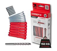Corefix 6 x 100mm TV Wall Fixings With Drill Bit I