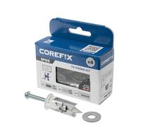 Corefix Spike M5x40mm Heavy Duty Plasterboard Fixings TV Fixing Kit 4 Pack | Self-Drilling Plasterboard Fixings - Holds 50kg Each - Drywall Anchors & Wall Plugs TV Wall Fixings for Cavity Walls