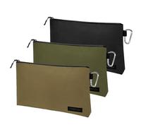 COREFLEX Premium Tool Pouch Zipper Bag, Small Tool Bag, Multipurpose Storage pouch, Heavy duty Flat Bottom Tool bag with YKK Zipper (3 pack Large 12inch)