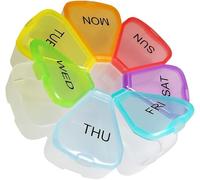 Coreint Pill Box, 7 Day Pill Organiser,Premium Quality Weekly Organizer to Hold Vitamins,Pill Boxes 7 Day Pill Organiser for Supplements, Medication Travel Work,Gift for Parents ((Multicolor 3)