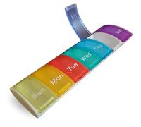 Coreint Pill Box, 7 Day Portable Pill Organiser,Weekly Organizer to Hold Vitamins,Pill Boxes 7 Day Pill Organiser for Cod Liver Oil, Supplements, Medication Travel Work,Gift for Parents (Multicolor)