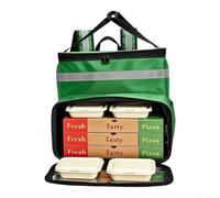 Corelisear Oxford Cloth Pizza Delivery Bag Expandable Design(Green) | Sturdy Oxford cloth, rain resistant, tear proof, long lasting, protects meals from elements